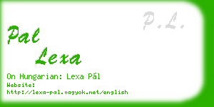 pal lexa business card